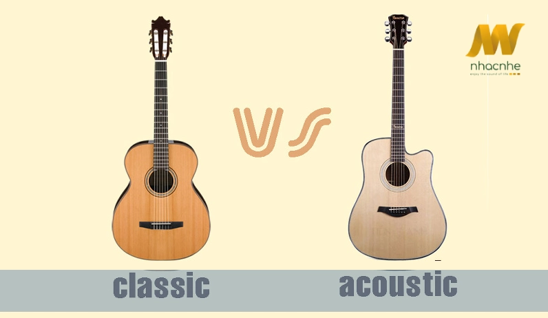 so sanh guitar classic va acoustic